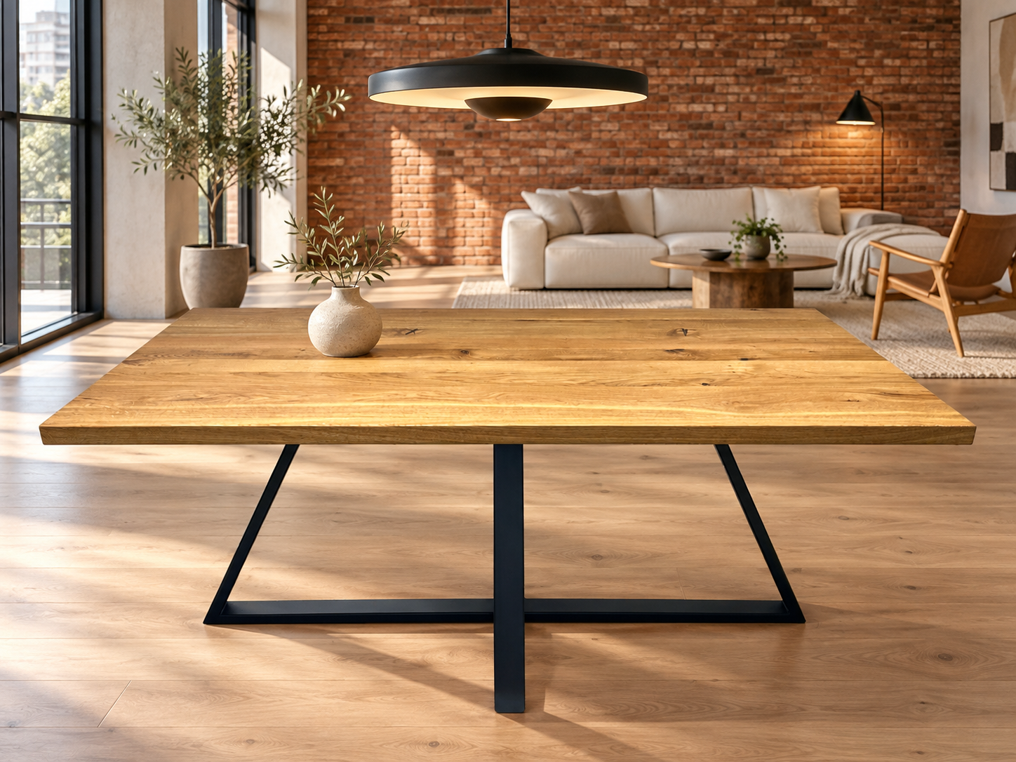 Individueller Esstisch aus Massivholz